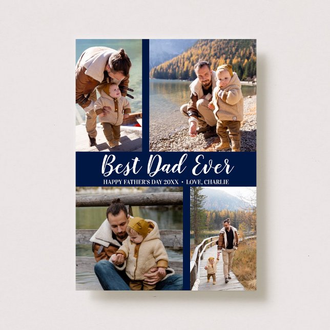 Trendy Typography 4 Photo Collage Father's Day (Creator Uploaded)