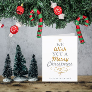 Trendy Typography Christmas Tree Holiday Photo