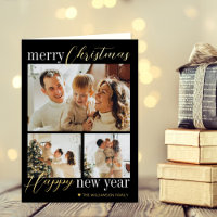 Trendy Typography Merry Christmas 3 Photo Real