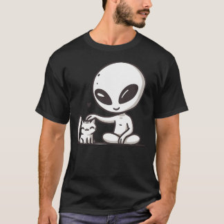 Trendy Ufo Shirt Retro Alien Friends Graphic Teeca