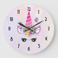 Trendy Unicorn with Floral Crown & Butterflies