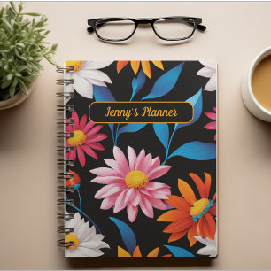 Trendy Unique Colourful Flower Weekly Personal 202 Planner