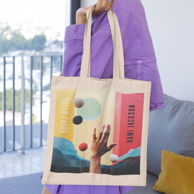 Trendy Unique Cool Coloful Abstract Name  Tote Bag (Creator Uploaded)