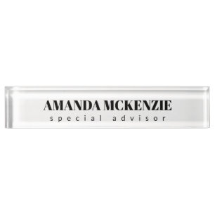Trendy Unique Creative Minimalist Design Nameplate