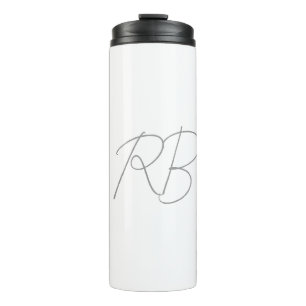Trendy Unique Creative Monogram Initial Letters Thermal Tumbler