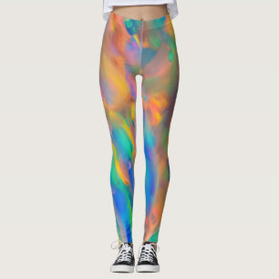 Trendy Unique faux holographic opal Leggings