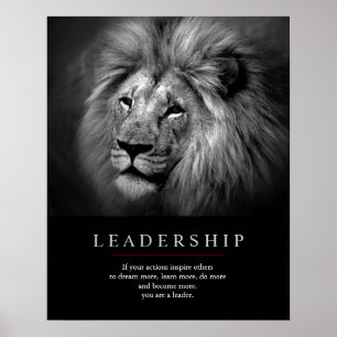 Trendy Unique Motivational Leadership Lion Poster