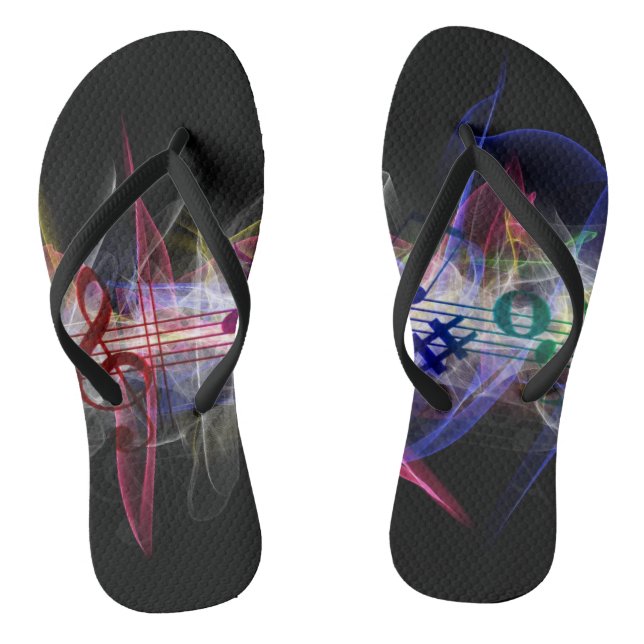 Trendy Unique Music Note Thongs (Footbed)