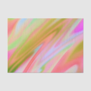 Trendy Unique Pink Blue green abstract waves Tissue Paper