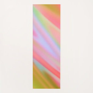 Trendy Unique Pink Blue green abstract waves Yoga Mat