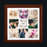 Trendy Unique Wedding Monogrammed Photo Collage Gift Box<br><div class="desc">Girly-Girl-Graphics at Zazzle: Customisable Modern, Trendy, and Unique Elegant Wedding Monogrammed Photo Collage Template on a Simple, yet Beautifully Chic Cool Large Jewellery Box to Personalise with Your Names and Monogram Initial and Font Colour Choices for this Do-It-Yourself, Create-Your-Own Bride and Groom Stylish Keepsake of That Most Special of All...</div>