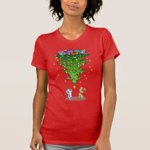 Trendy Upside Down Christmas Tree Shirt by Mei Yu