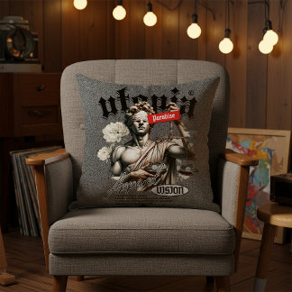 Trendy Urban Graffiti Throw Pillow
