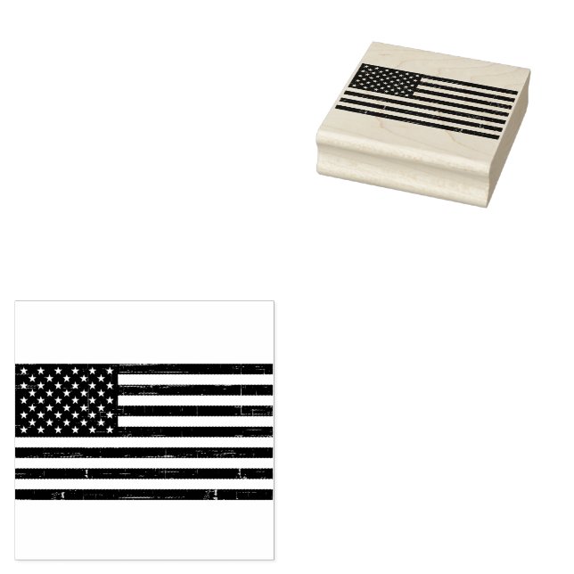 Trendy USA Flag  Rubber Stamp (Stamped)