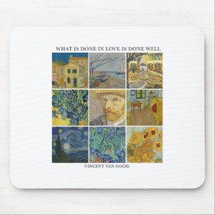 Trendy Van Gogh Grid _1 Mouse Pad