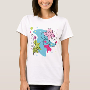 Trendy vector pattern of a summer flower in spots T-Shirt