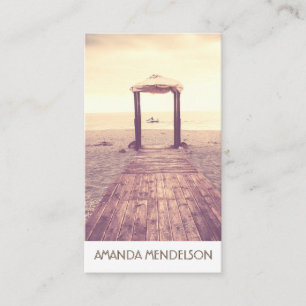 Trendy Vertical overlay photo template Business Card