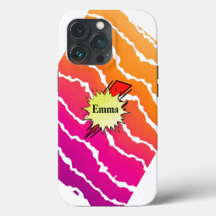 trendy vibrant color comic iPhone 13 pro case