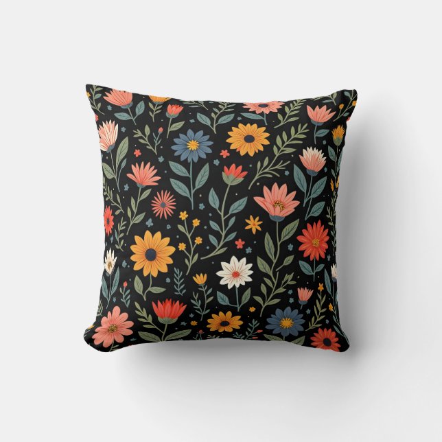 Trendy Vintage Beautiful Floral Collection Cushion (Front)