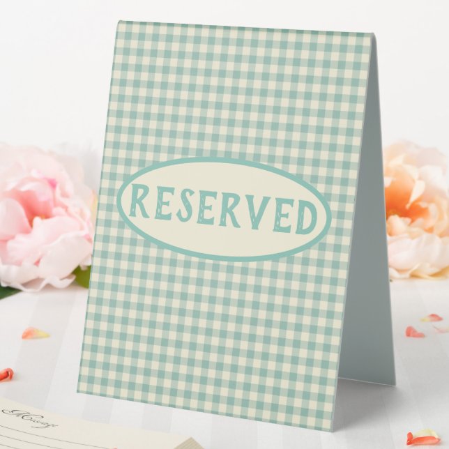 Trendy Vintage Blue Chequerboard Pattern Reserved  (In SItu (Wedding))