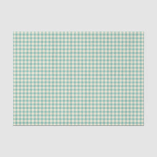 Trendy Vintage Blue Chequerboard Pattern  Tissue Paper