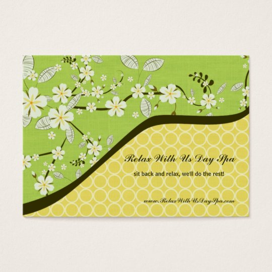 Trendy vintage floral salon spa business card