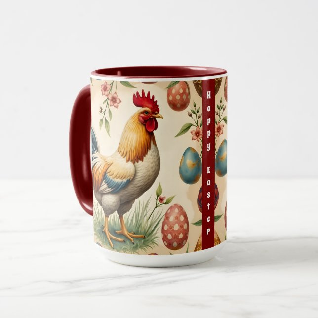 Trendy Vintage Holiday Easter Collection Mug (Front Left)