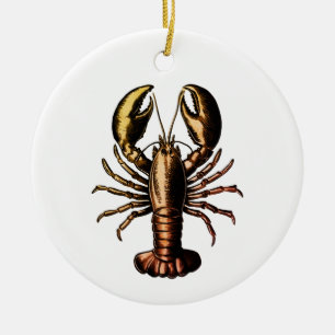 Trendy  vintage Lobster Ceramic Ornament
