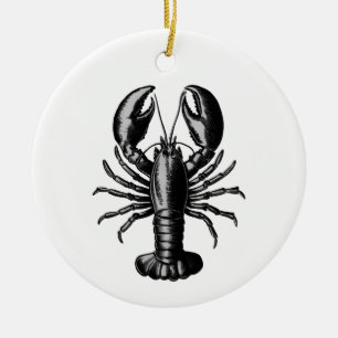 Trendy vintage Lobster Ceramic Ornament