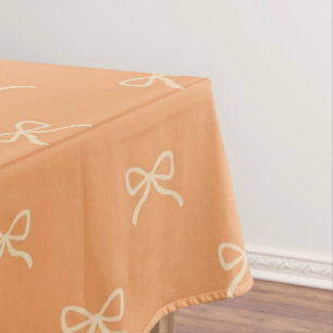 Trendy Vintage Orange Bow Pattern Spring & Summer Tablecloth