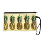 Trendy vintage pineapple art pattern wristlet bag