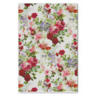Trendy Vintage Red and Pink Floral Print