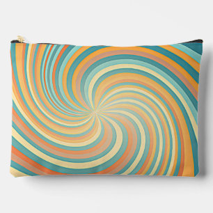 Trendy Vintage Retro Whirl Pastel Colour Accessory Pouch