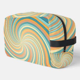 Trendy Vintage Retro Whirl Pastel Colour Dopp Kit