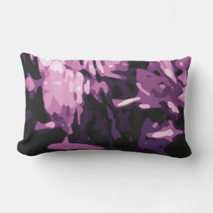 Trendy Violet Purple Pink Camo Abstract Pattern Outdoor Cushion