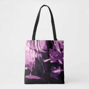 Trendy Violet Purple Pink Camo Abstract Pattern Tote Bag