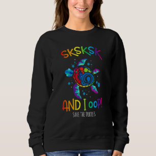 Trendy Visco Girls Meme Save the Turtles Sksksk I Sweatshirt