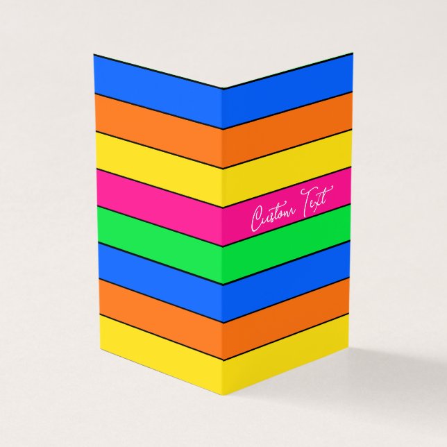 TRENDY VIVID SOLID STRIPE PATTERN PINK CUSTOM TEXT (Outside)