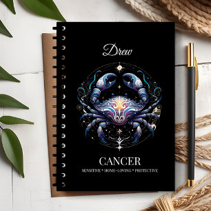 Trendy Watercolor Cancer Zodiac Journal
