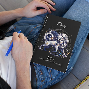 Trendy Watercolor Leo Zodiac Journal