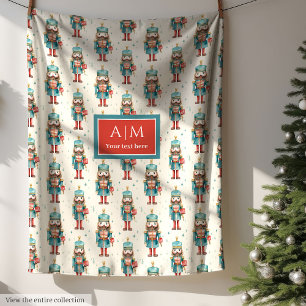 Trendy watercolor nutcracker classic Christmas Fleece Blanket