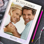 Trendy Watercolor One Photo Name Template 2023   Planner<br><div class="desc">A stylish and modern planner personalised with one picture and custom name.</div>