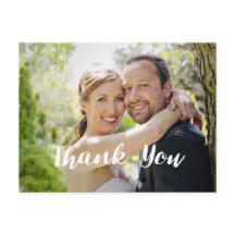 Trendy Wedding Photo Thank You Horizontal