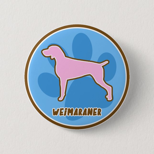 Trendy Weimaraner 6 Cm Round Badge (Front)