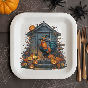 Trendy Welcome Halloween Spooky Roaster Party Paper Plate