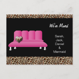 trendy we've moved postcard