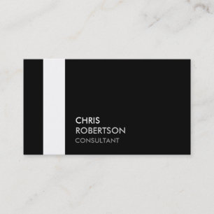 Trendy White Black Attractive Business Card