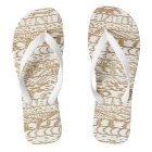 Trendy White Gold Tribal African Pattern