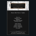 Trendy White Marble Makeup & Hair Beauty Salon Flyer<br><div class="desc">Trendy White Marble Makeup & Hair Beauty Salon Flyer. 
(1) For further customisation,  please click the "customise further" link and use our design tool to modify this template. 
(2) If you need help or matching items,  please contact me.</div>