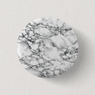 Trendy White Marble Stone 3 Cm Round Badge